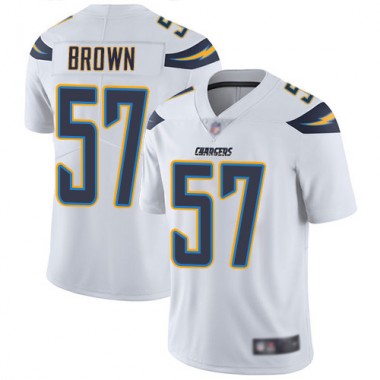 Los Angeles Chargers NFL Football Jatavis Brown White Jersey Men Limited  #57 Road Vapor Untouchable->los angeles chargers->NFL Jersey